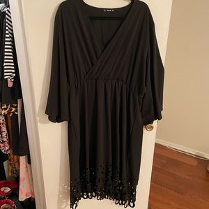 SHEIN Black Dress with bottom detail-Size 2XL